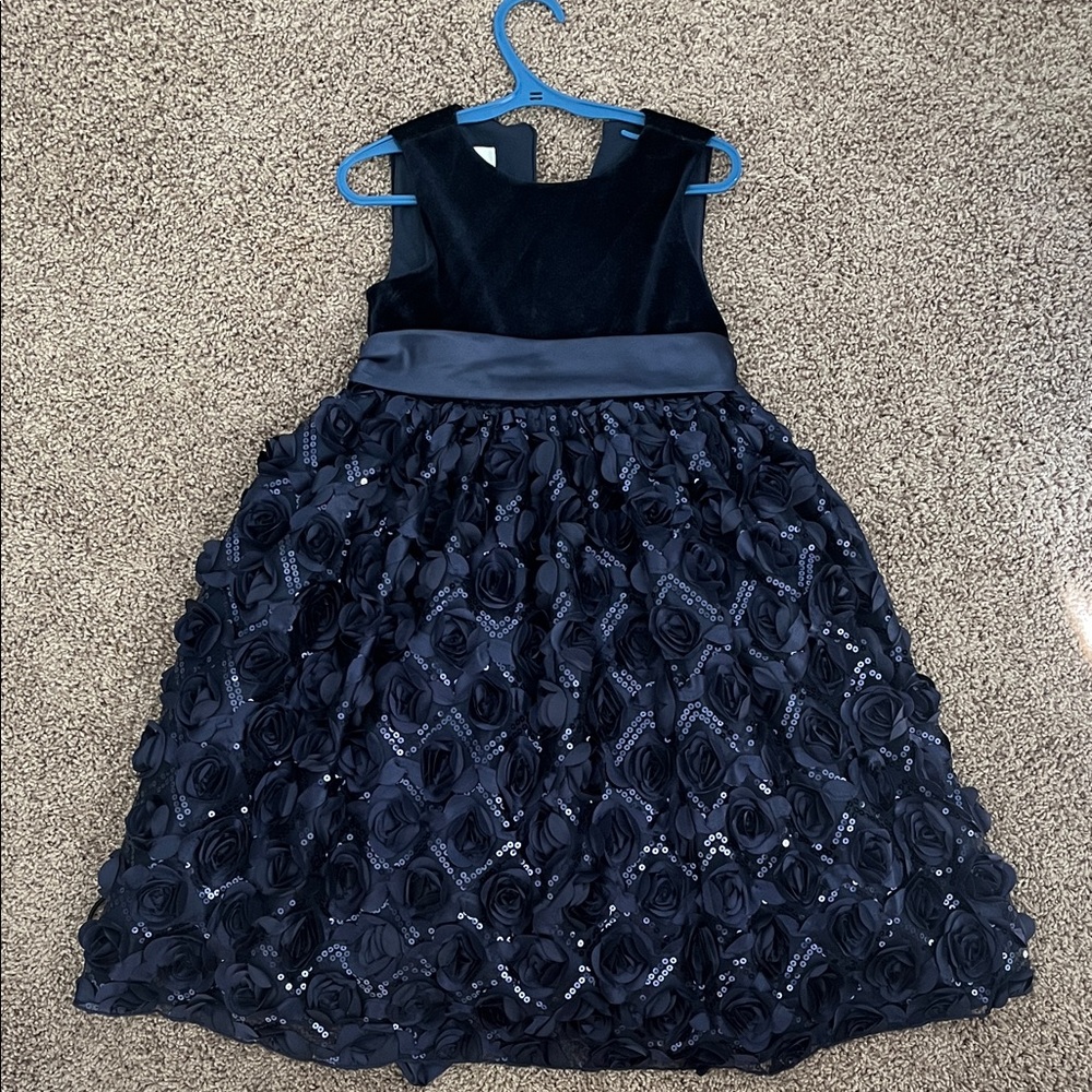 Elegant Navy Blue Kids Dress